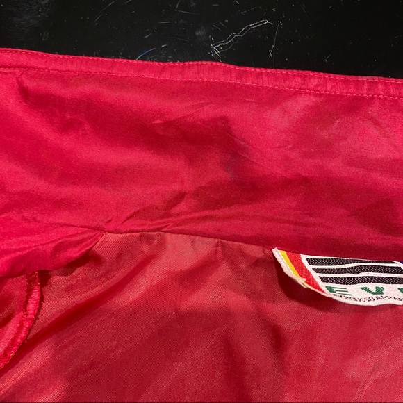 Vintage Lightweight Red Silk Bomber Jacket Size PP - Picture 8 of 9